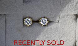 Older Style Diamond Stud Earrings 