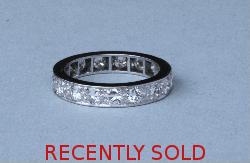 Platinum Full Diamond Eternity Ring. 