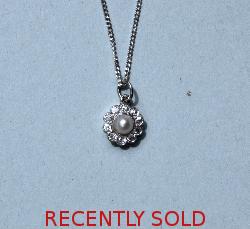 Pretty Pearl And Diamond Pendant