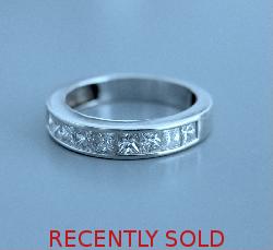 Retro Diamond Half Eternity Ring