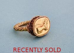Roman 22ct Gold Signet Ring