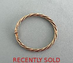 Rope Design Gold Bangle