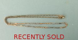 Vintage Long 18ct  Gold And Platinum Chain