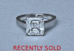 Wonderful Asscher Cut Diamond Engagement Ring