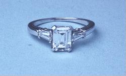 Stunning Emerald-cut Diamond Engagement Ring