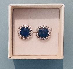 Stunning Sapphire And Diamond Earrings