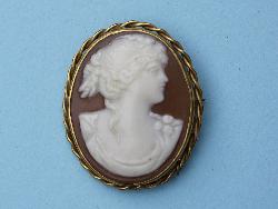 Victorian Style Large Cameo Brooch