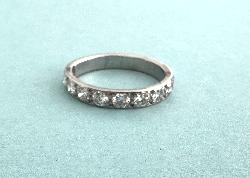 Vintage Platinum Diamond Half Eternity Ring 