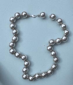 Vintage Silver Ball Necklace