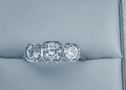 Vintage Three Stone Diamond Ring