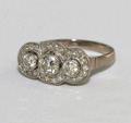 Vintage Diamond 3 Stone Engagement Ring